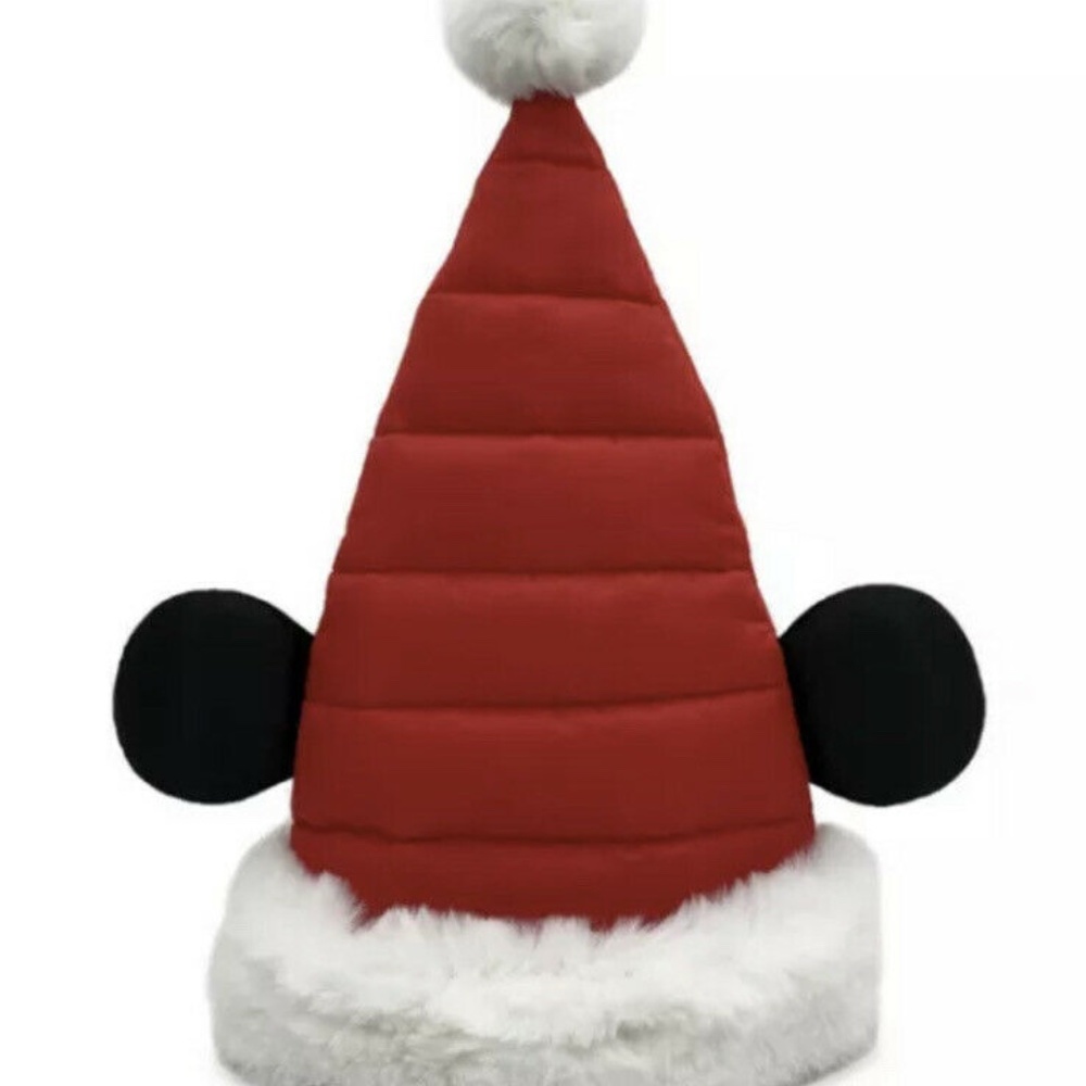 2021 Disney Parks Mickey Mouse Quilted Santa Hat for Adults